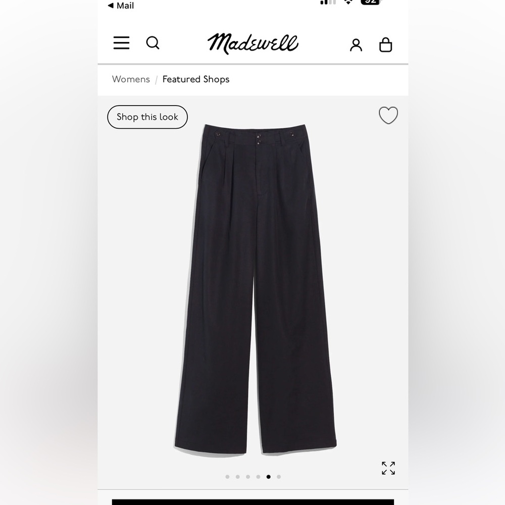 Madewell the Harlow wide-leg pant in drapey twill / NWT